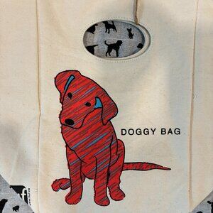 Organic cotton "Doggy Bag" small tote.